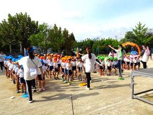 運動会園内予行練習