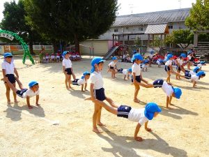 運動会園内予行練習